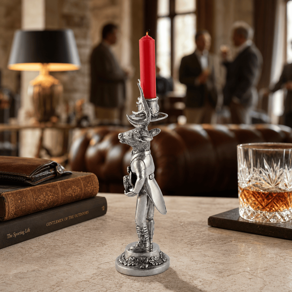 Gentleman Elk Short Candlestick