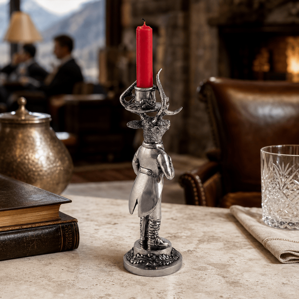 Gentleman Elk Short Candlestick