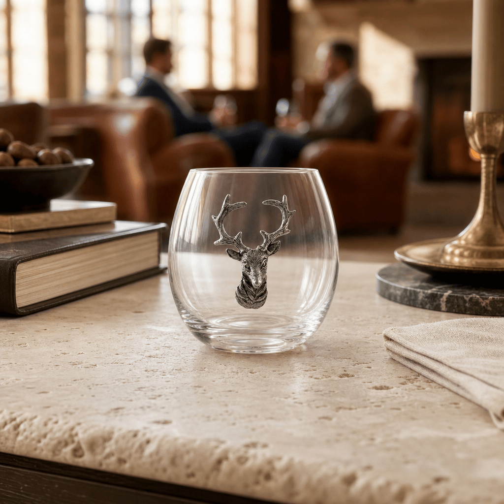 Elk / Deer Stemless Wine Glass