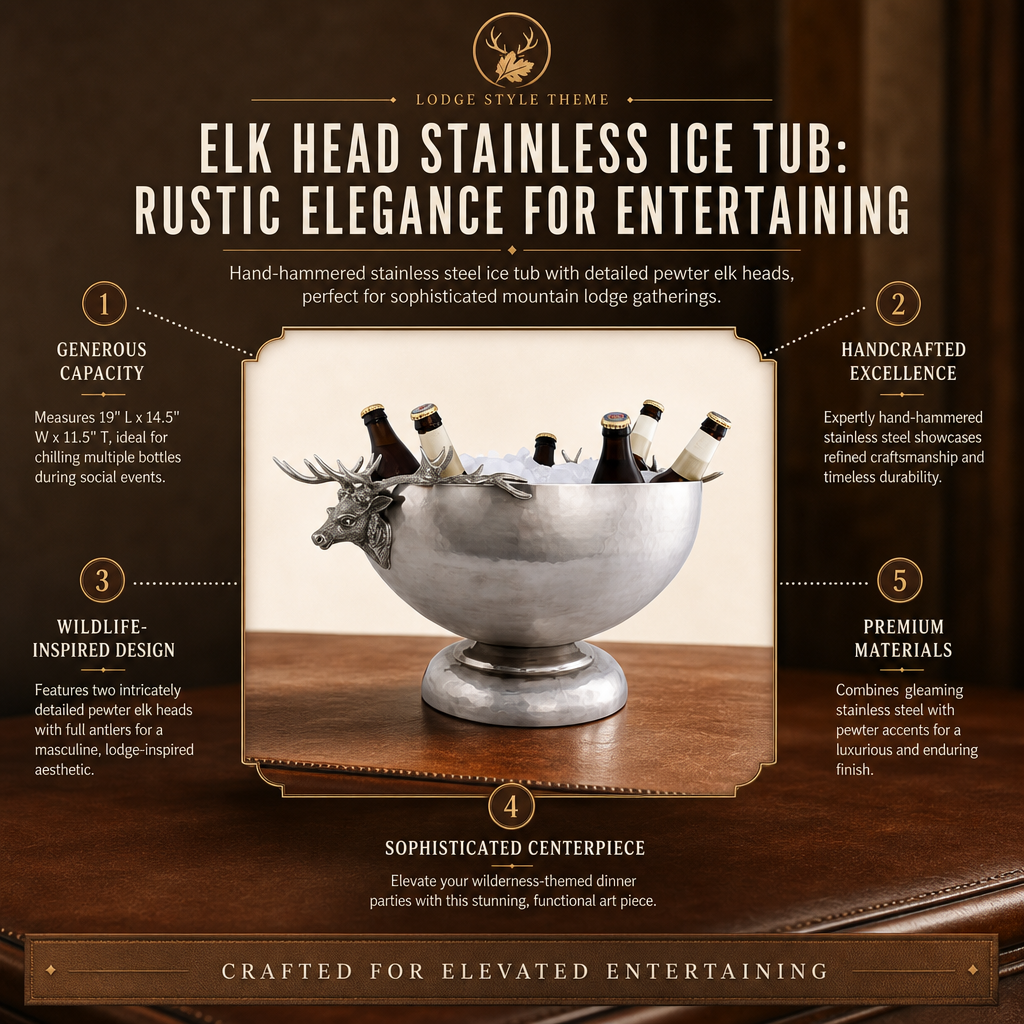 Elk Head Stainless Ice Tub