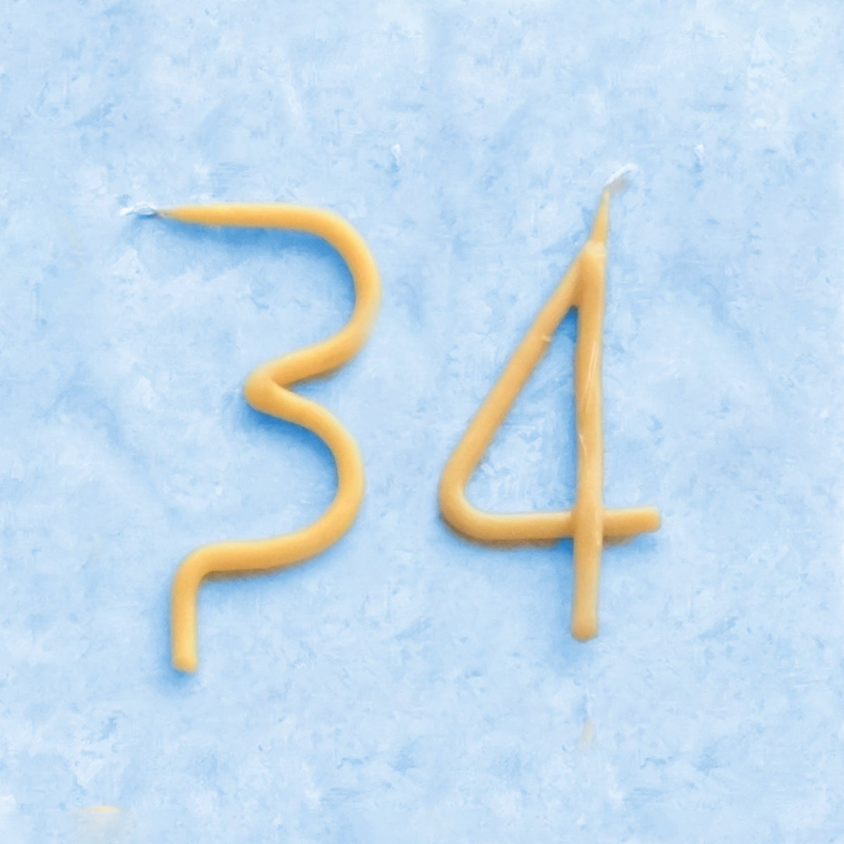 Handmade Number Birthday Beeswax Candles