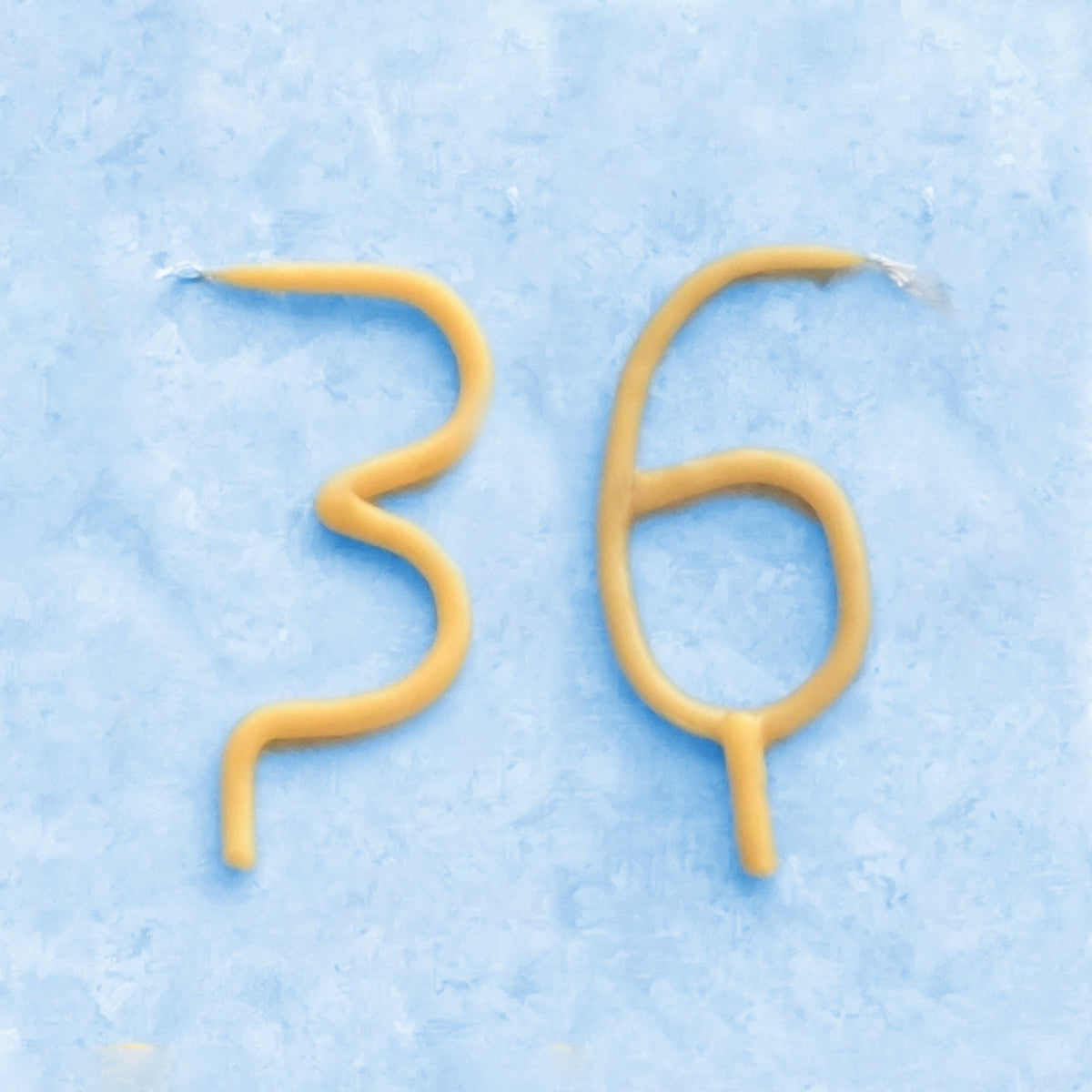 Handmade Number Birthday Beeswax Candles