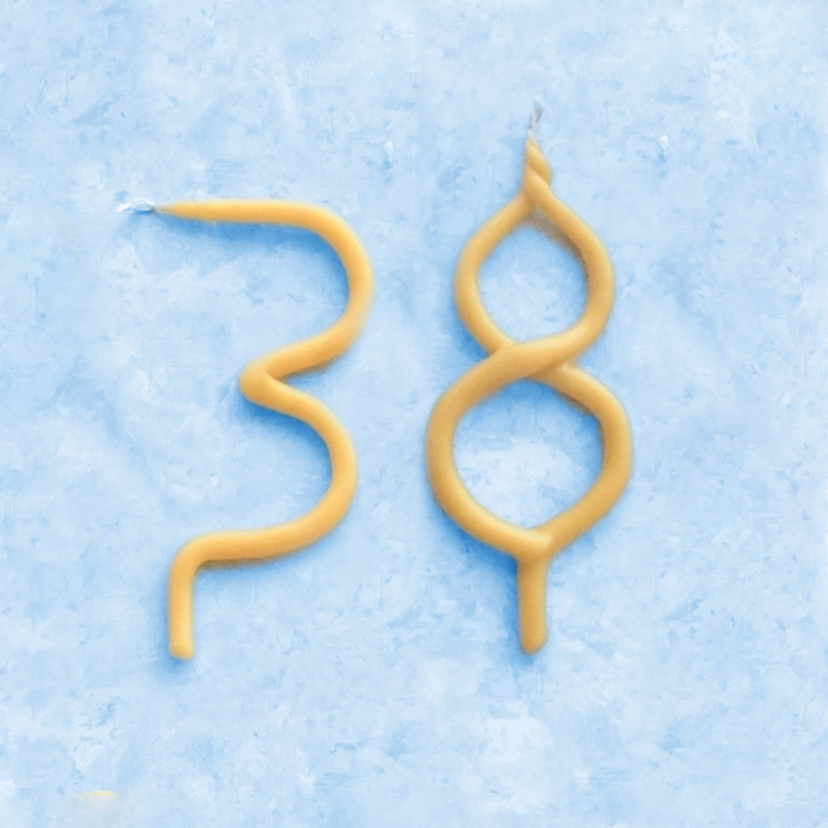 Handmade Number Birthday Beeswax Candles