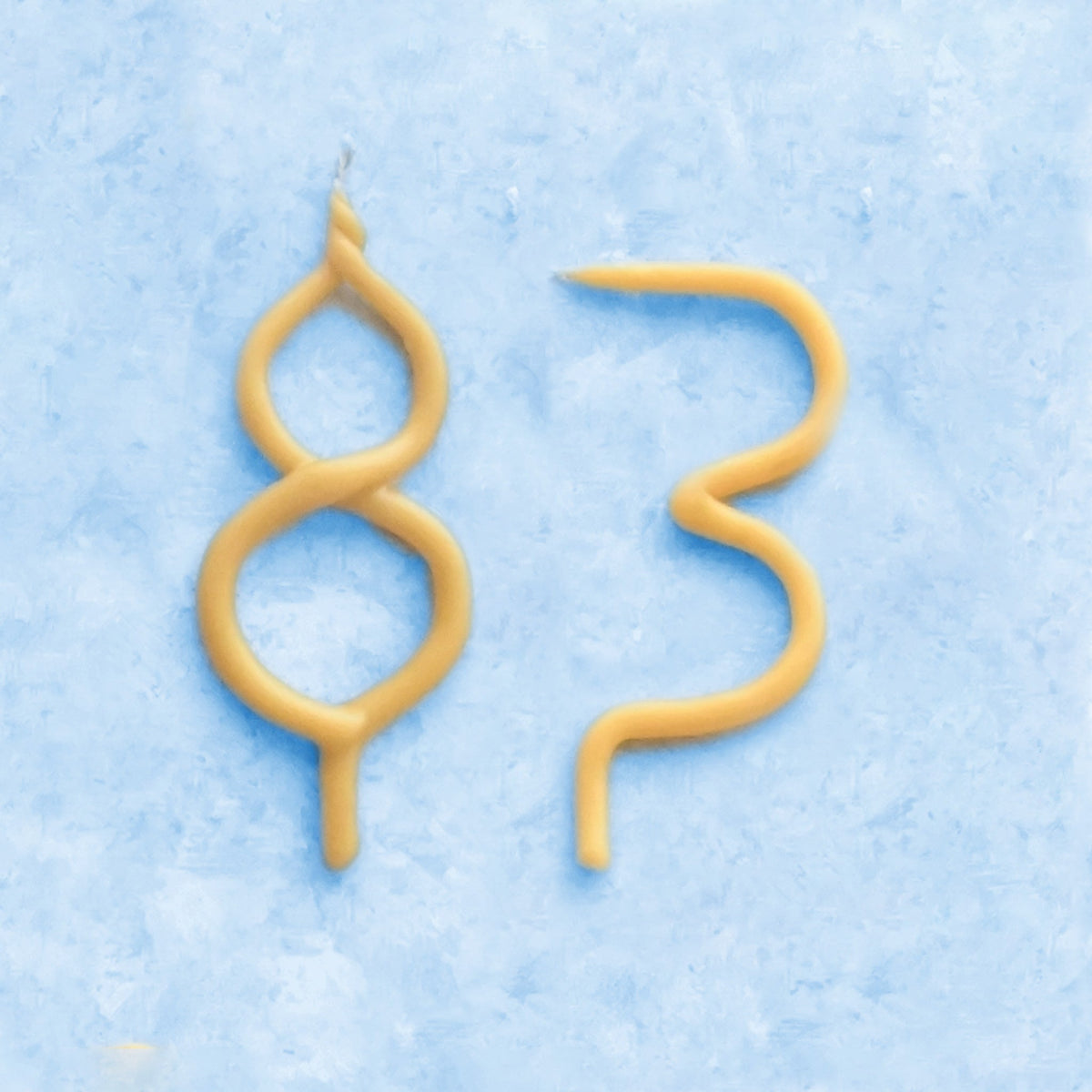 Handmade Number Birthday Beeswax Candles
