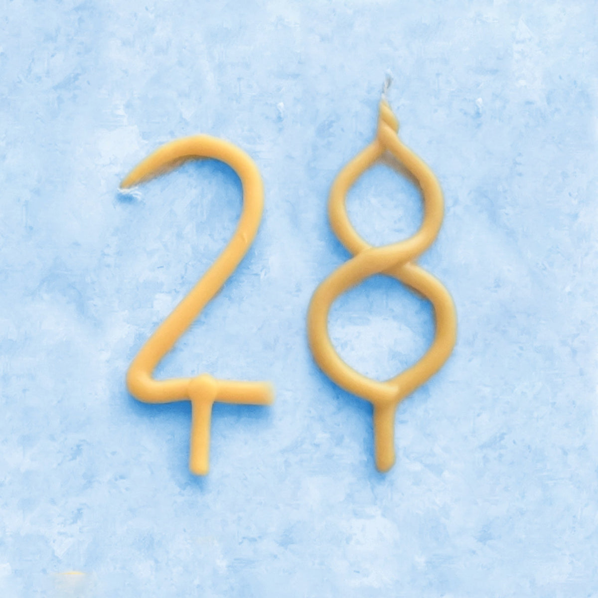Handmade Number Birthday Beeswax Candles