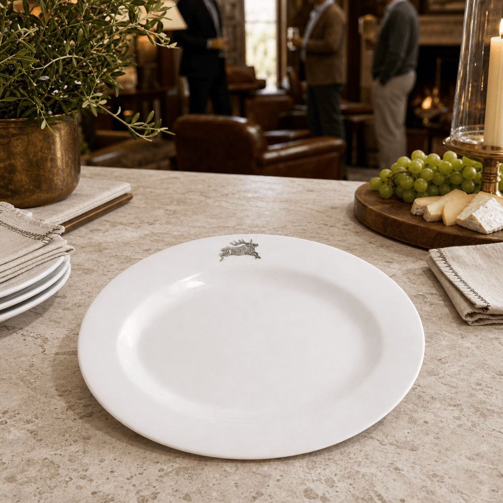Running Elk Stoneware Serving Tray