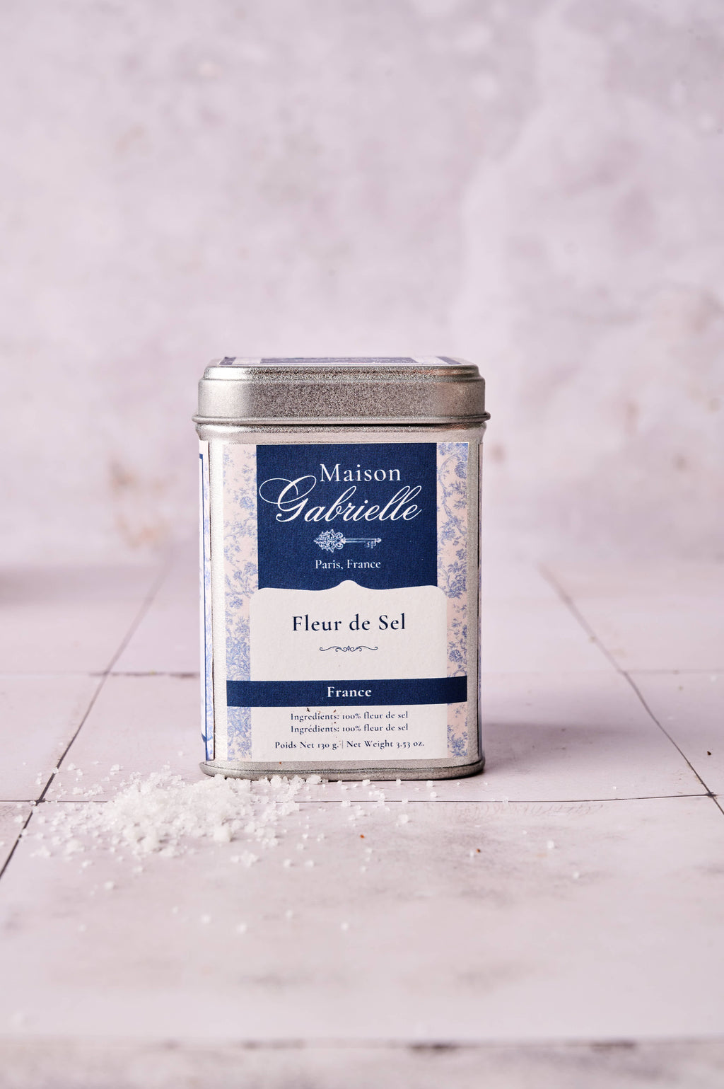 Maison Gabrielle- Fleur de Sel Épicière Tin 130 G