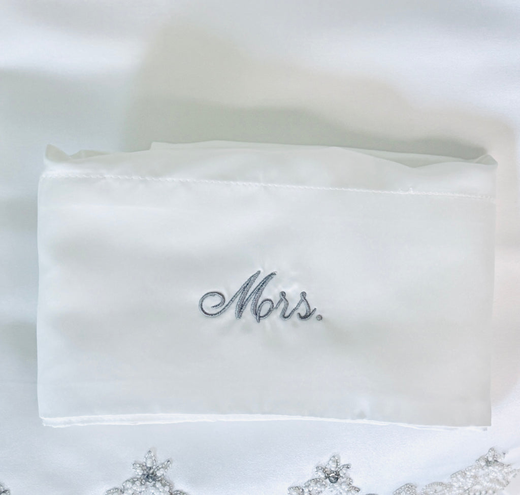 White Satin Pillow Case