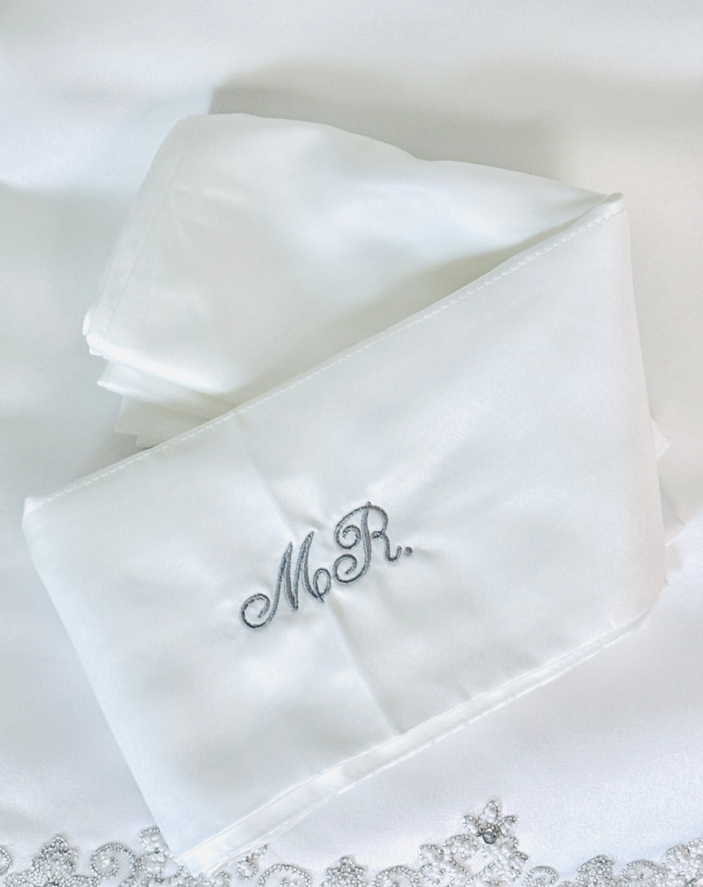 White Satin Pillow Case