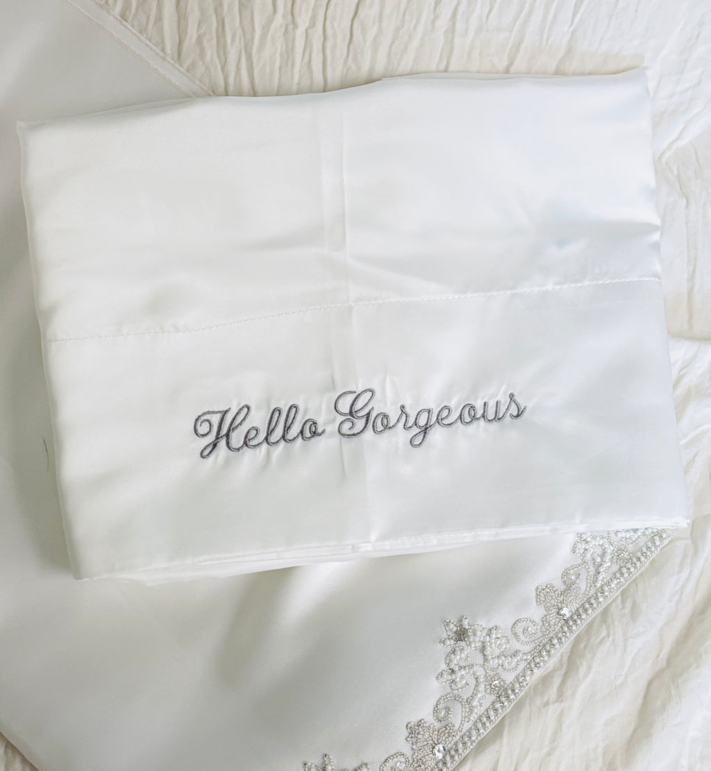 White Satin Pillow Case