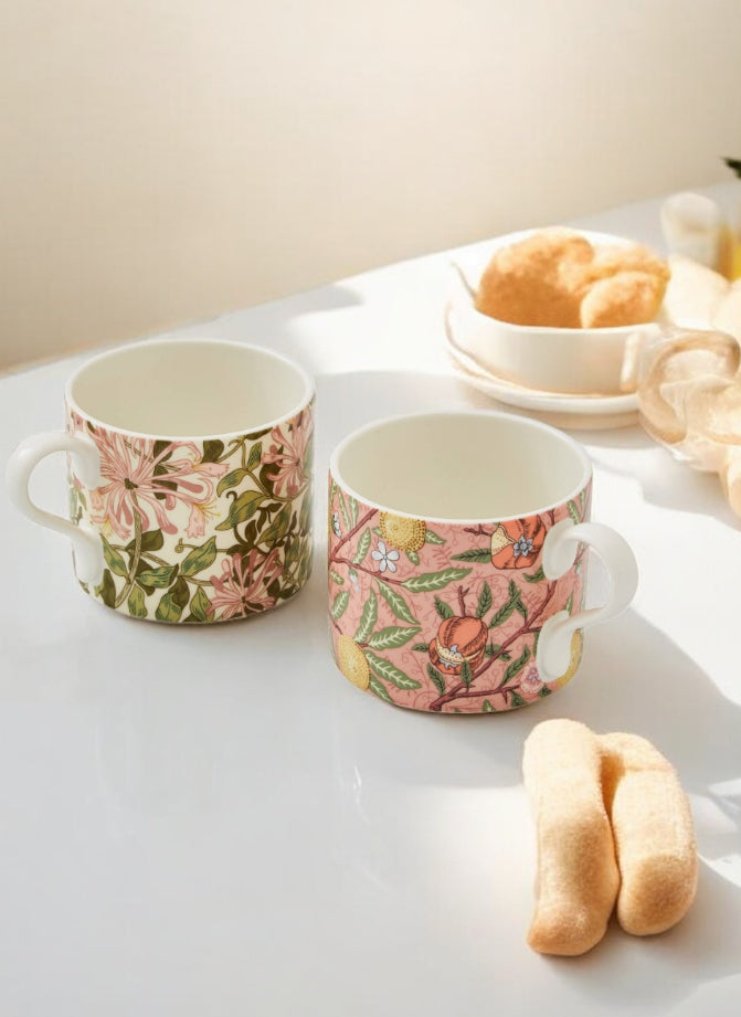FRUIT & HONEYSUCKLE MUGS -SET