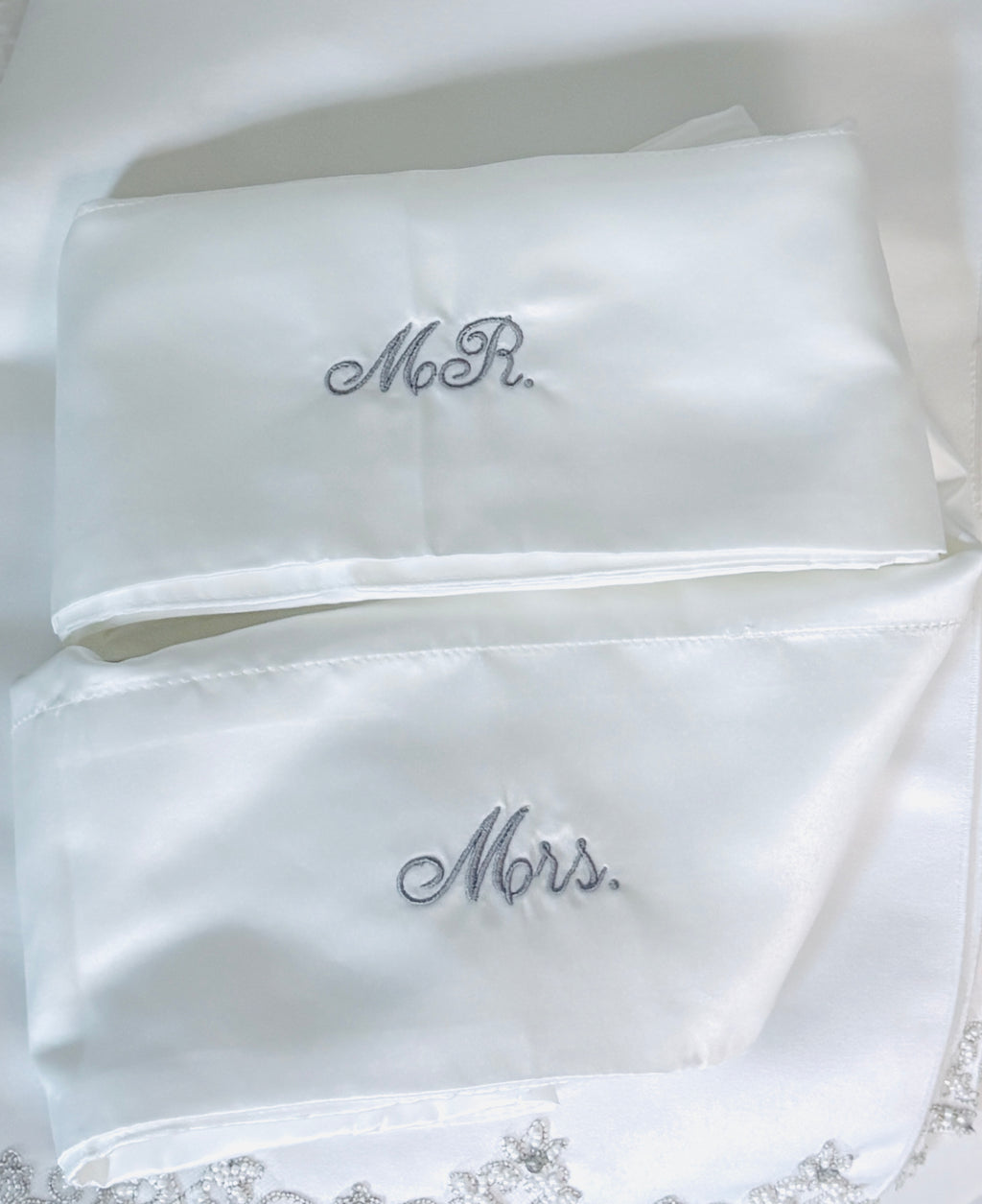 White Satin Pillow Case