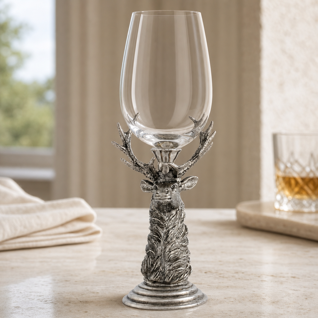 Pewter Elk Stemware