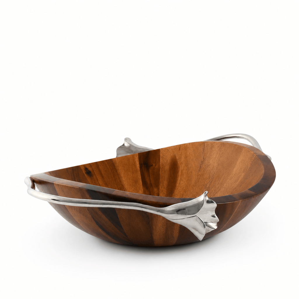 Lily Wood Salad Bowl