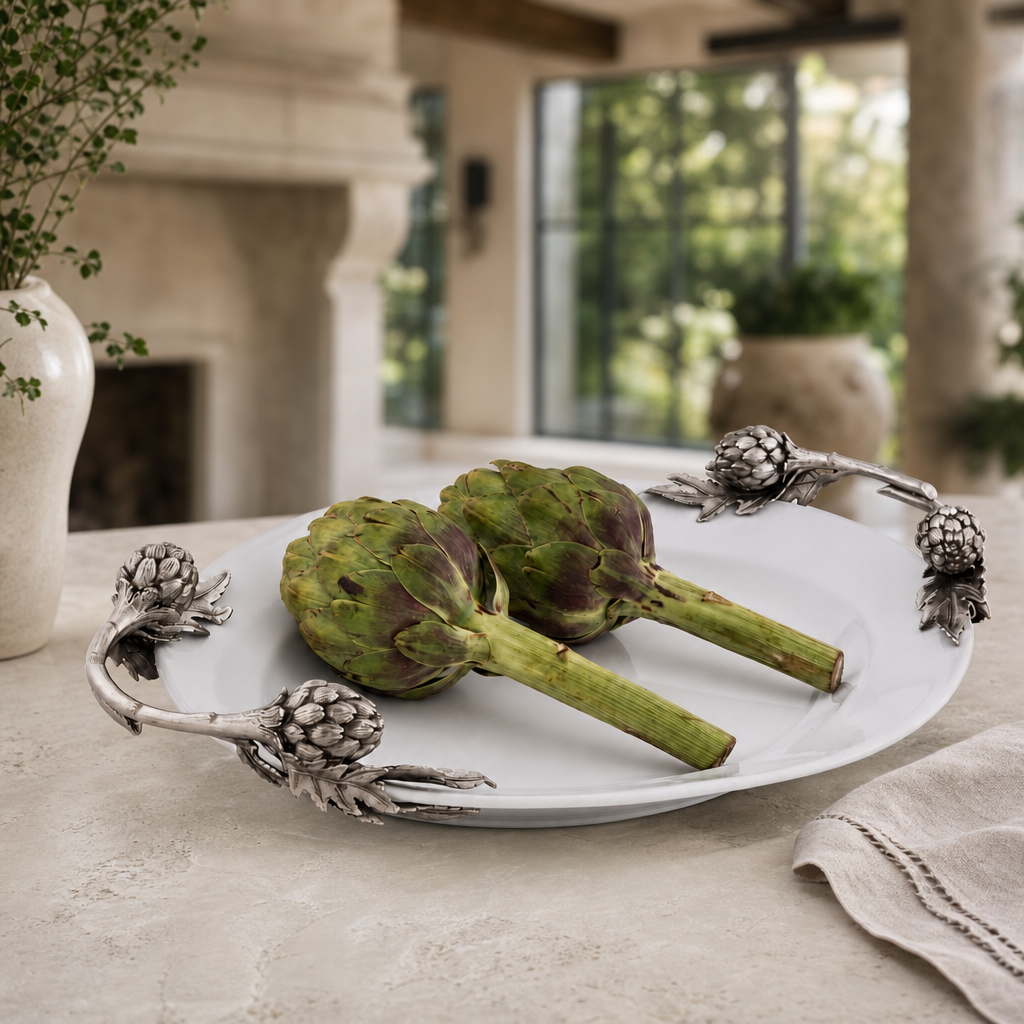 Artichoke Stoneware Serving Tray
