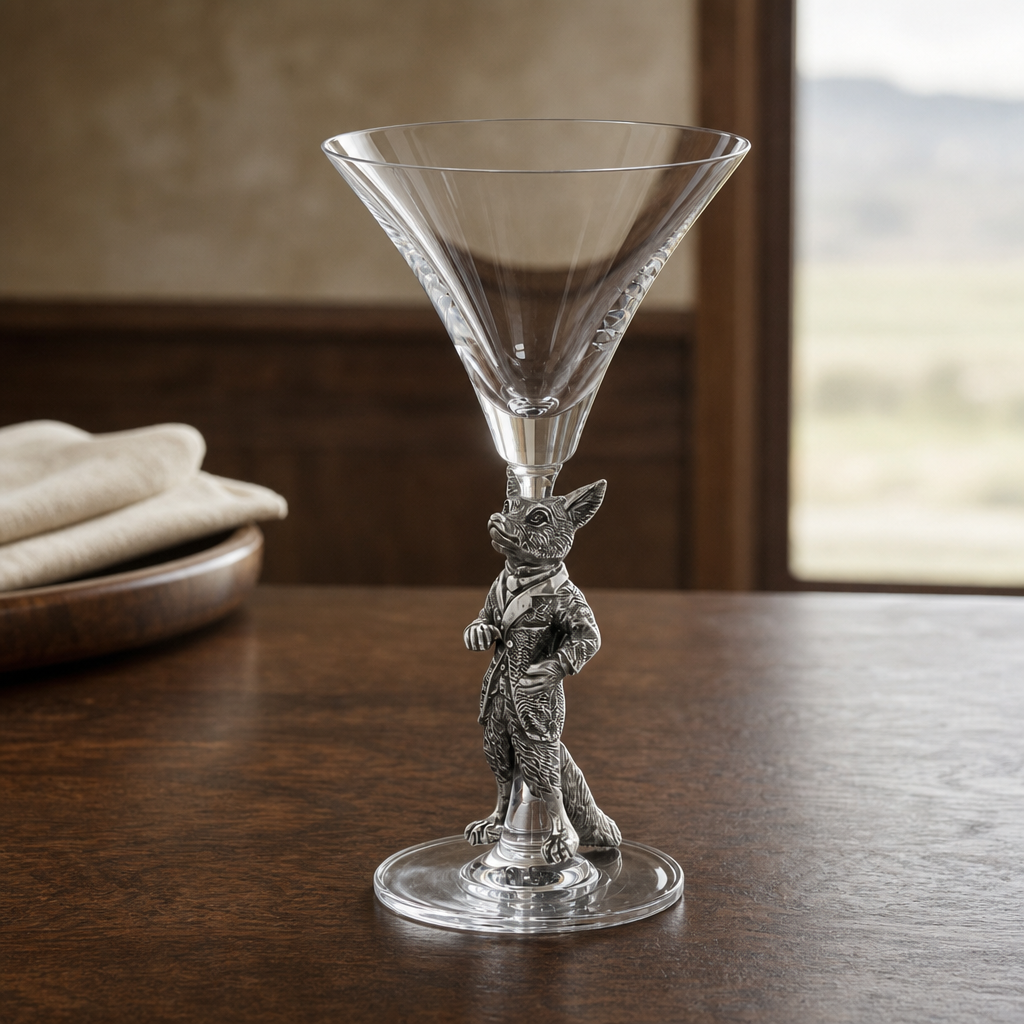 Hunting Dressed Fox Cocktail / Martini Glass