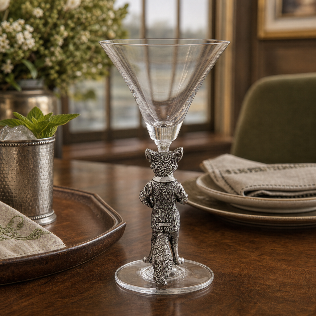 Hunting Dressed Fox Cocktail / Martini Glass