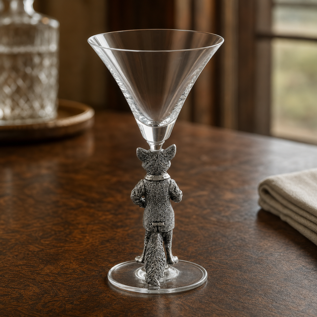 Hunting Dressed Fox Cocktail / Martini Glass