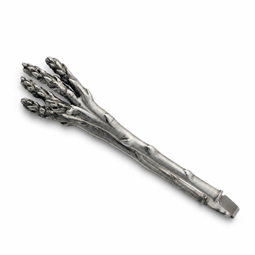 Pewter Asparagus Pattern Tongs