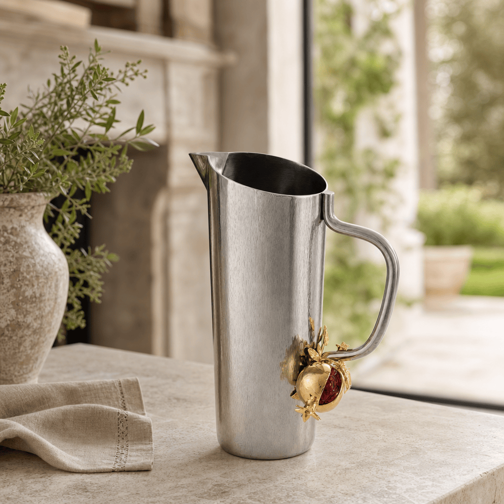 Gold Pomegranate Stainless Steel Pitcher