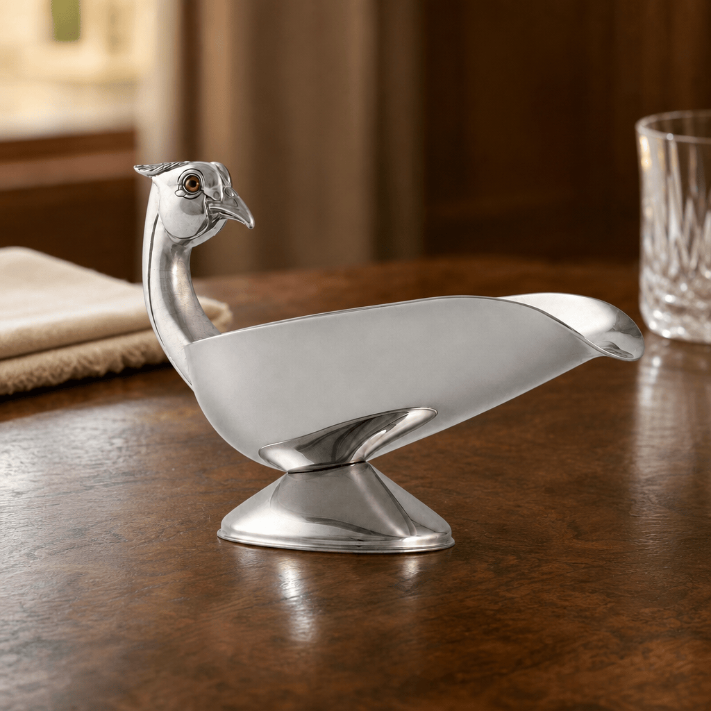 Pheasant  Handle Stainless Steel Gravy / Sauce Server