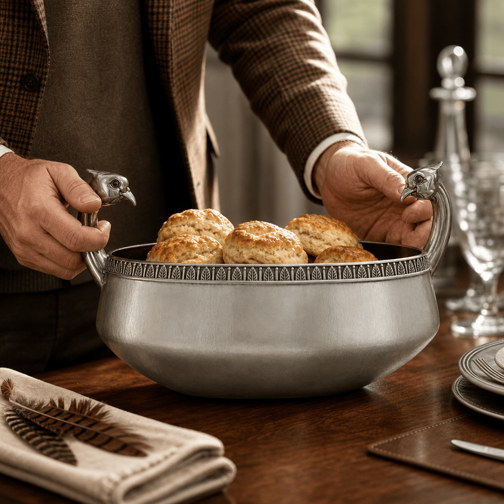 Pheasant Stainless Steel Server Bowl