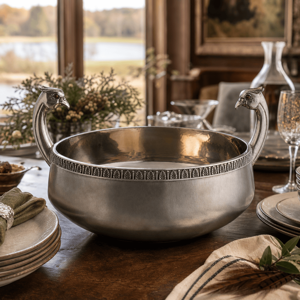 Pheasant Stainless Steel Server Bowl