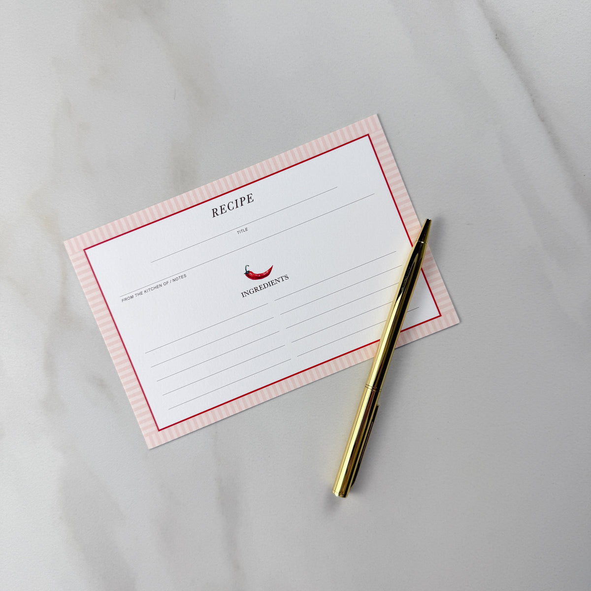 Chili Pepper Recipe Cards