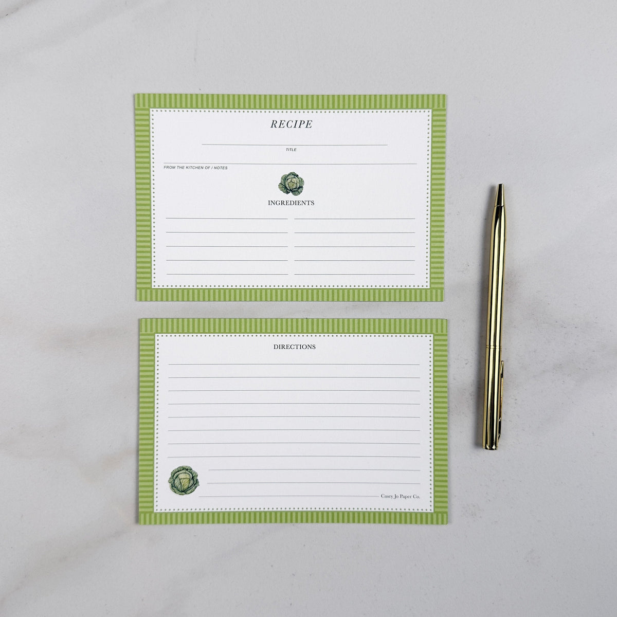 Cabbage Recipe Cards