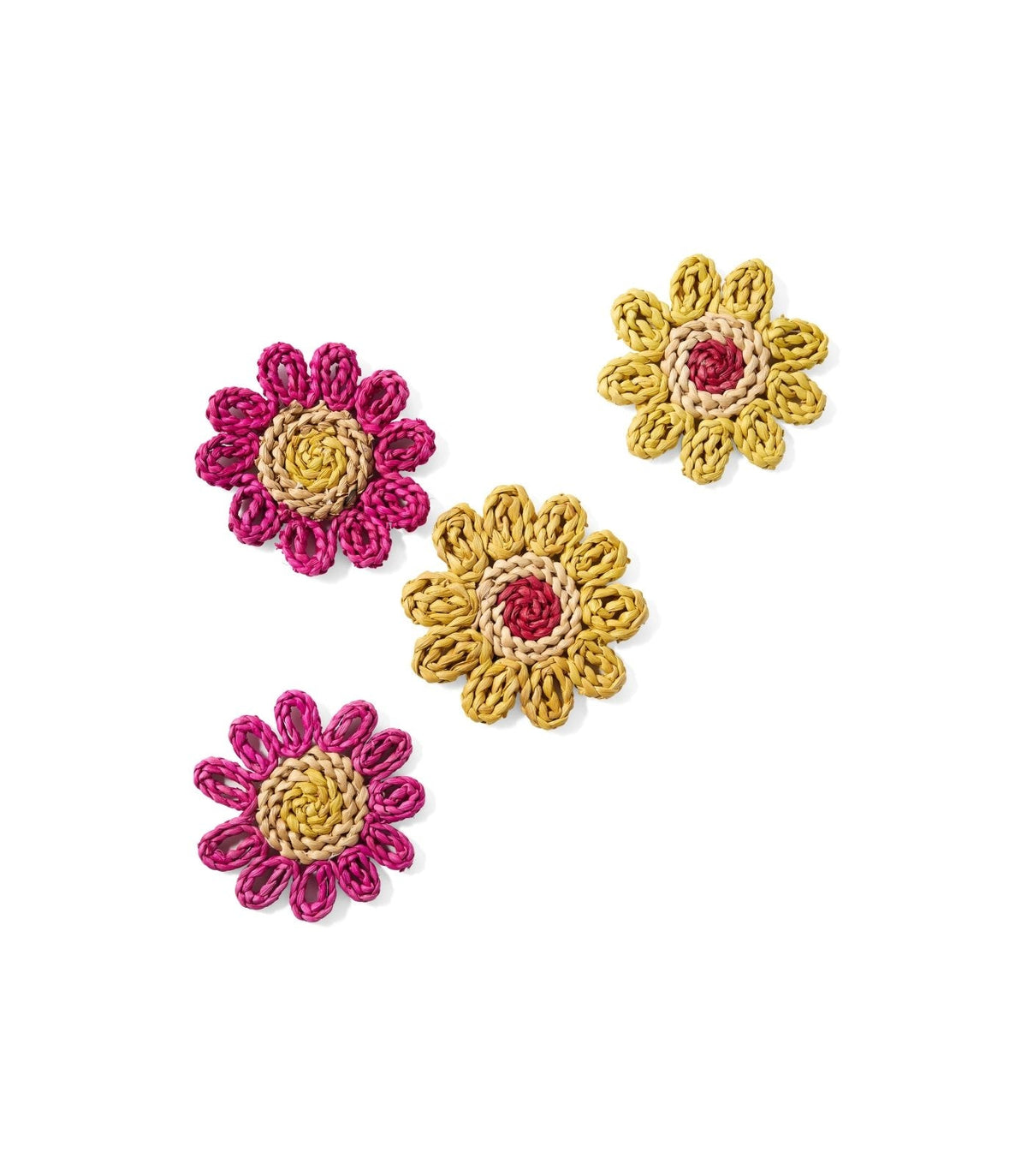 Island Flower Pink Coasters (Set of 4)