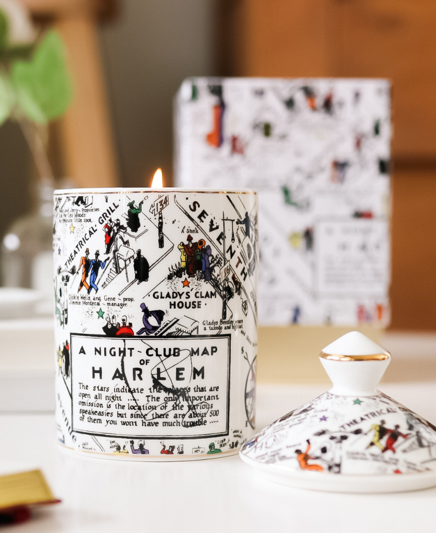 Langston Nightclub Map Ceramic Luxury Candle