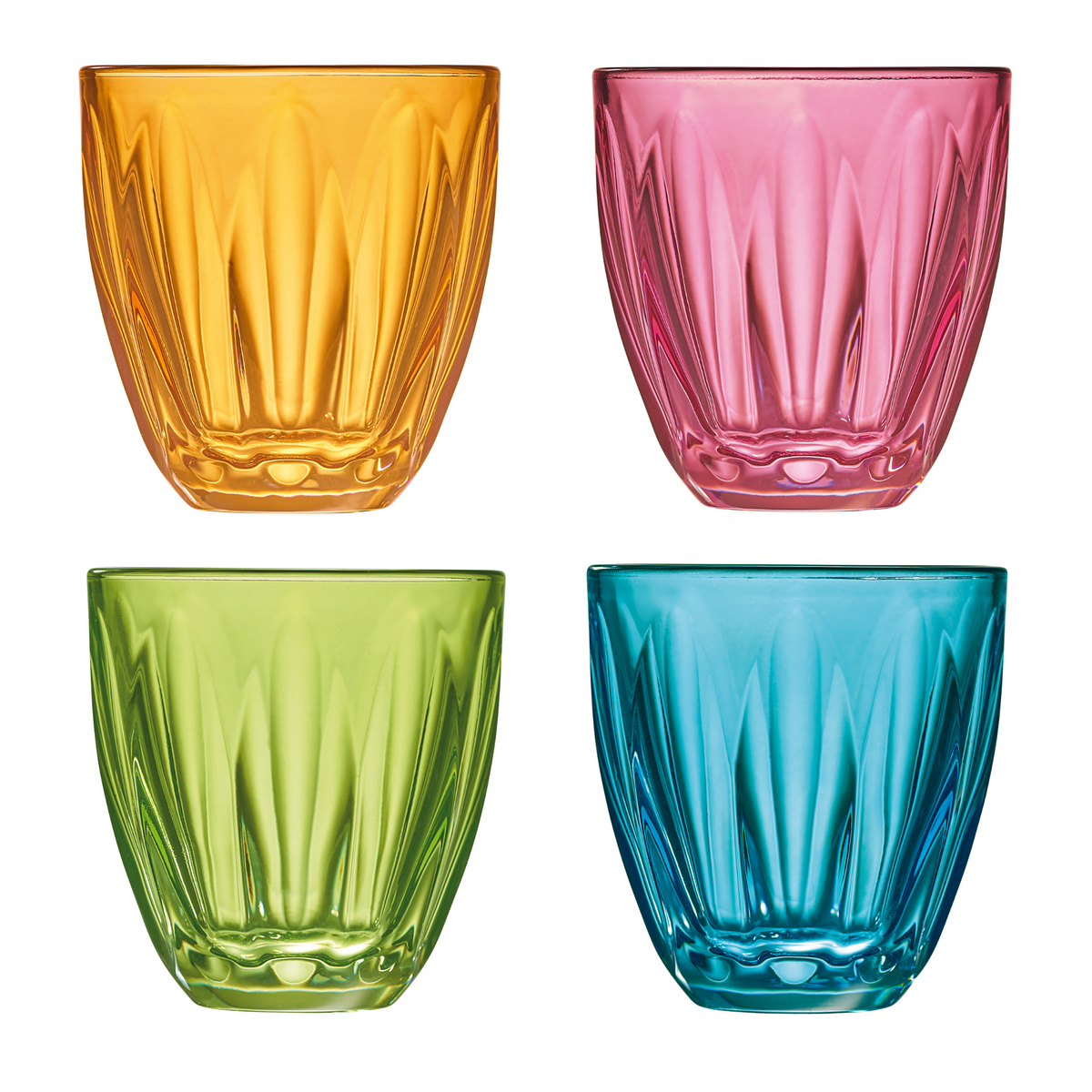 Lily Assorted Colored Glasses – Set of 4
