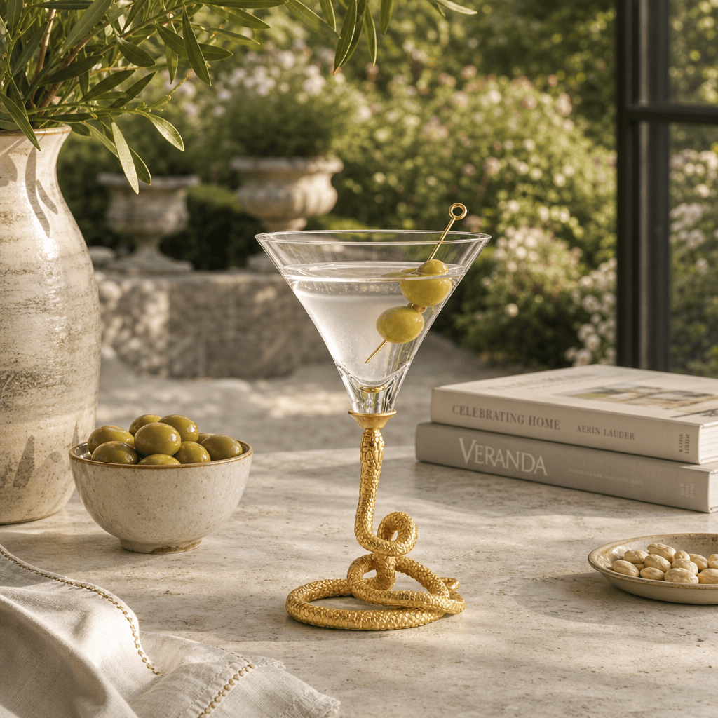 Snake Cocktail / Martini Glass