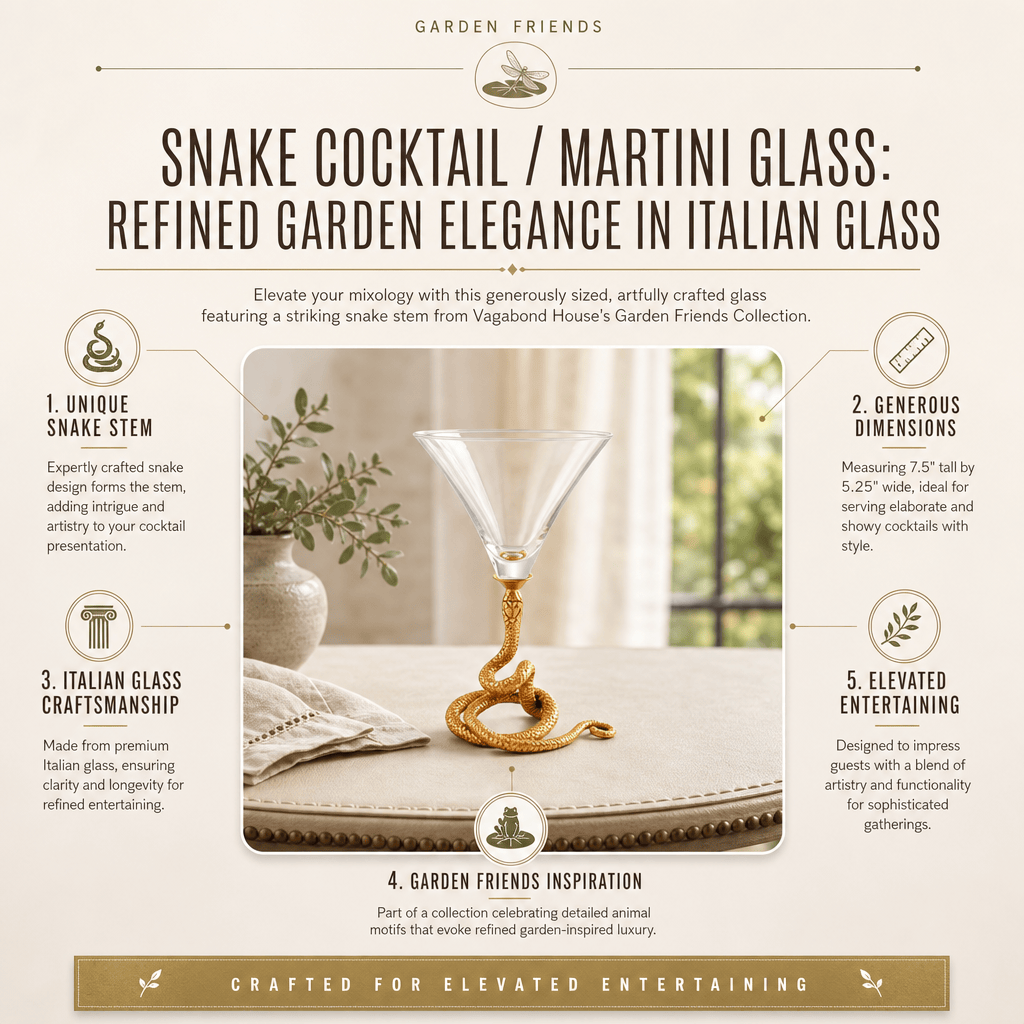 Snake Cocktail / Martini Glass