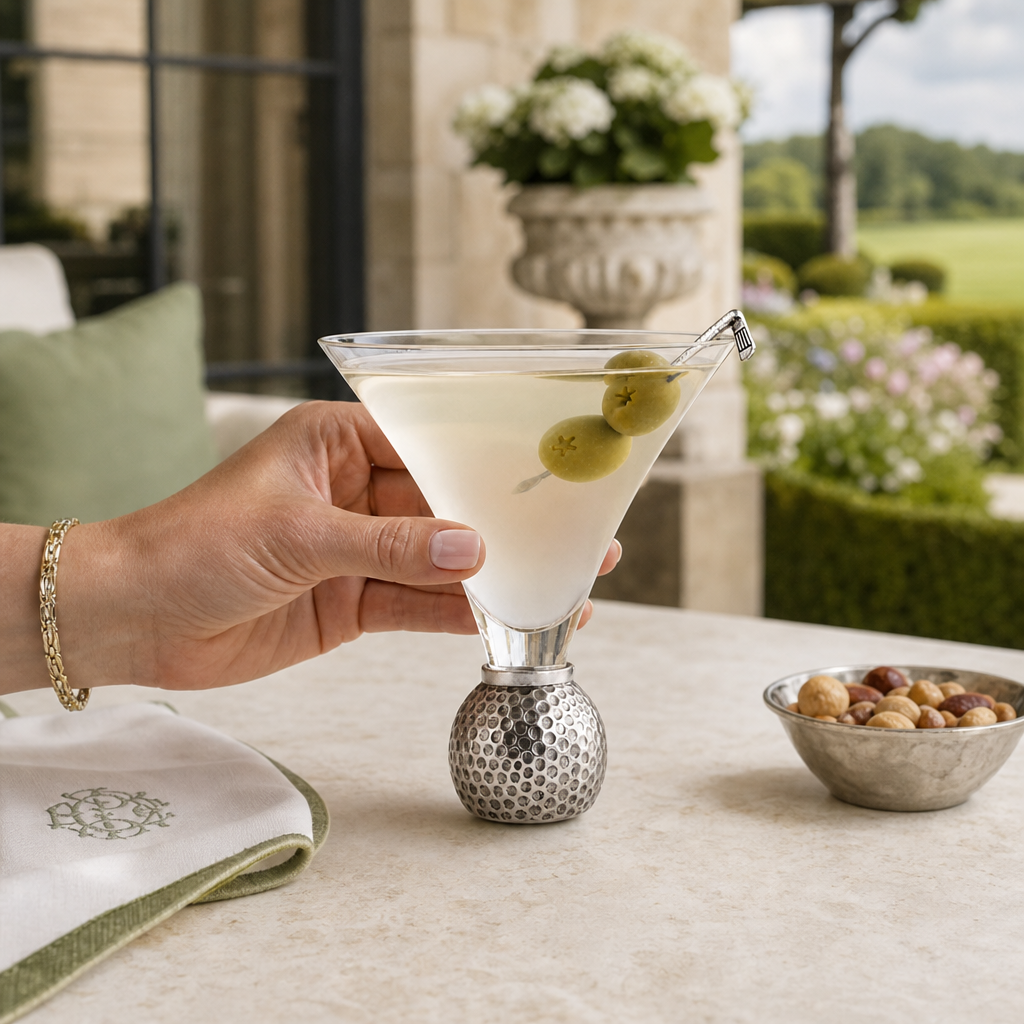 Golf Ball Cocktail /  Martini Glass