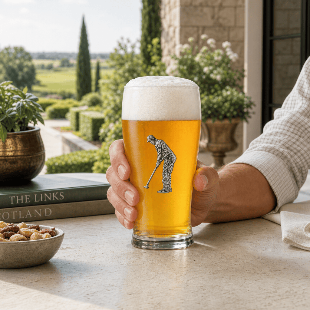 Golfer Beer Glass