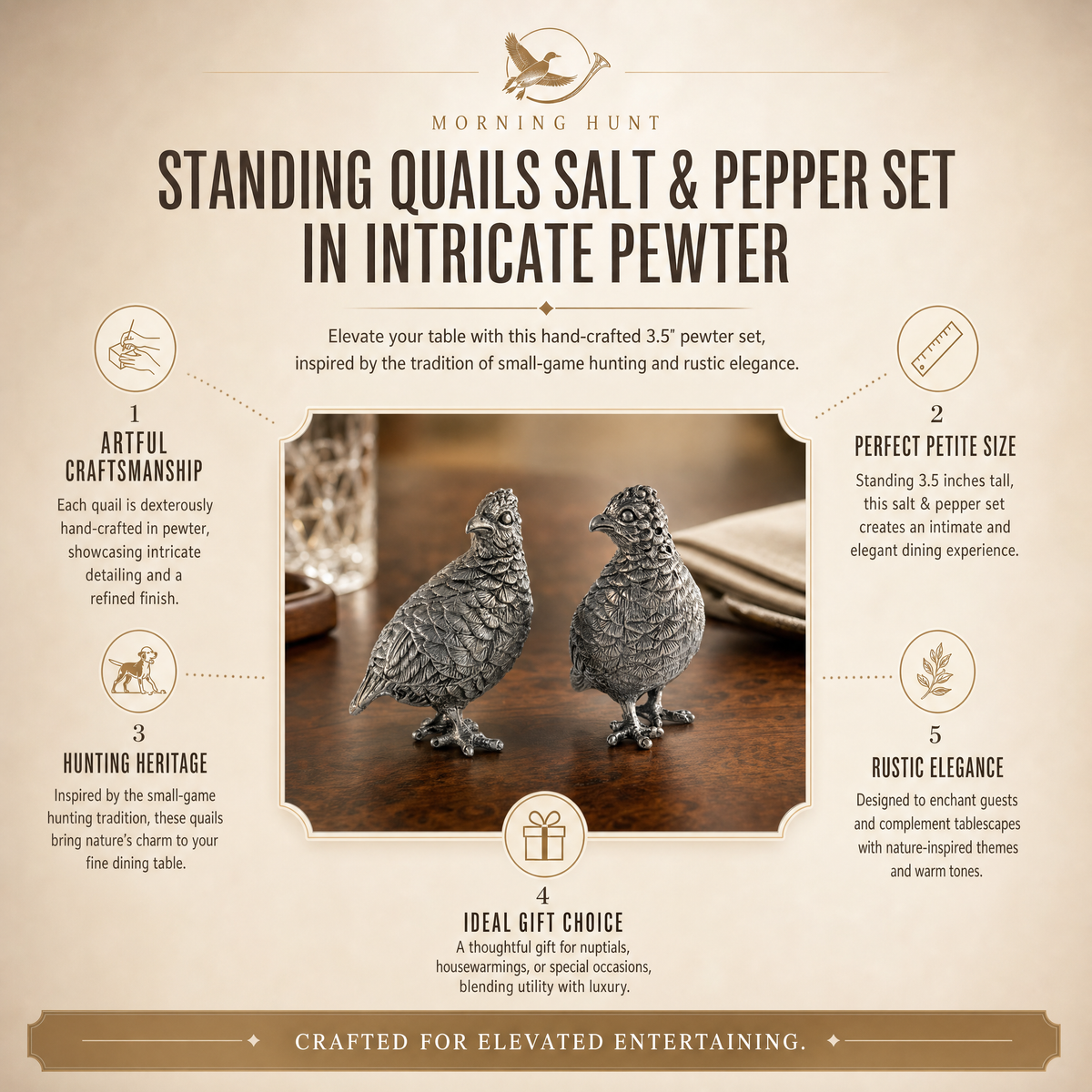 Standing Quails Salt & Pepper Set