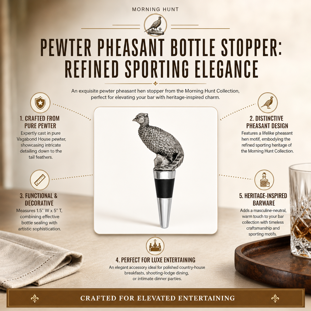 Pewter Pheasant Bottle Stopper