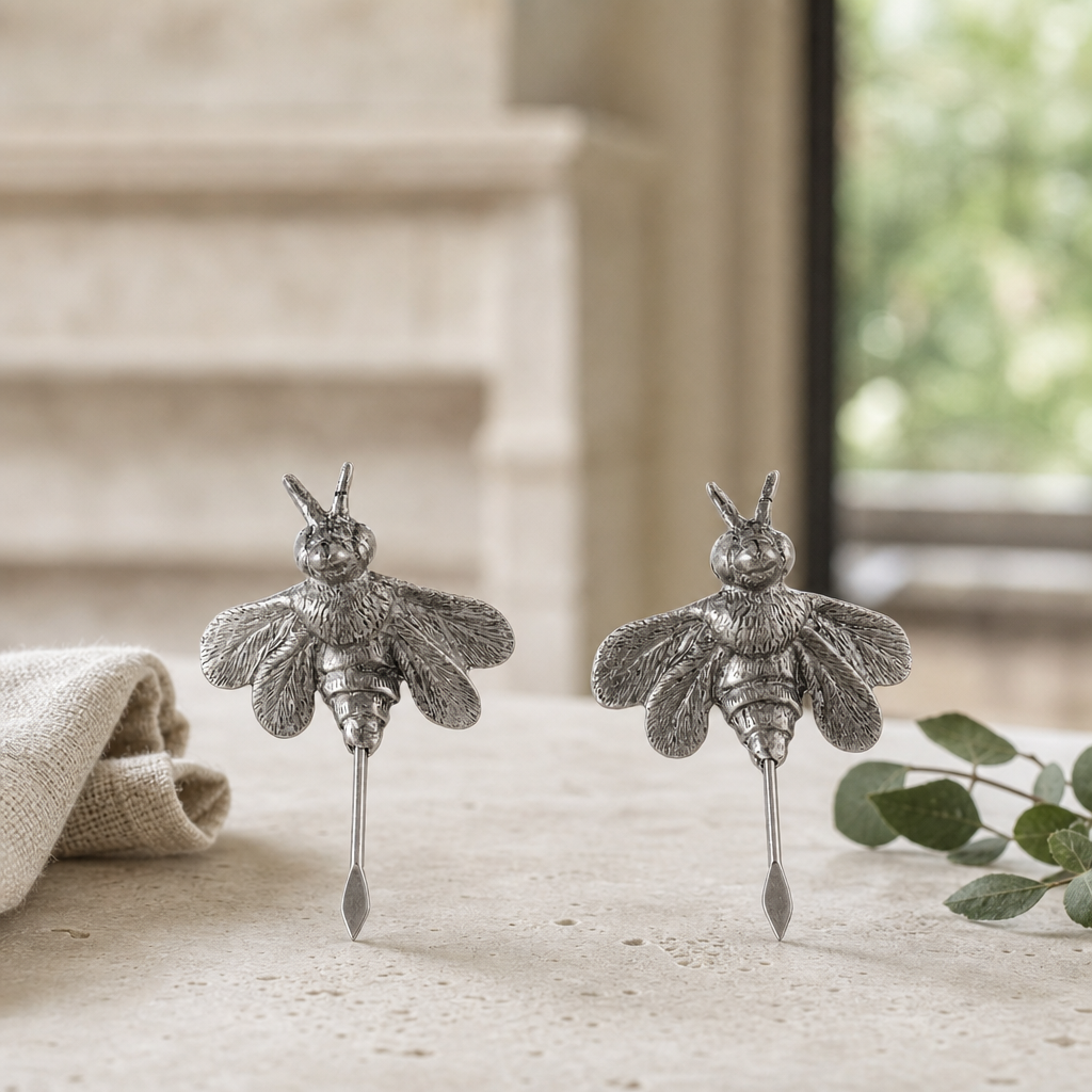 Pewter Honeybee Cheese Marker Set