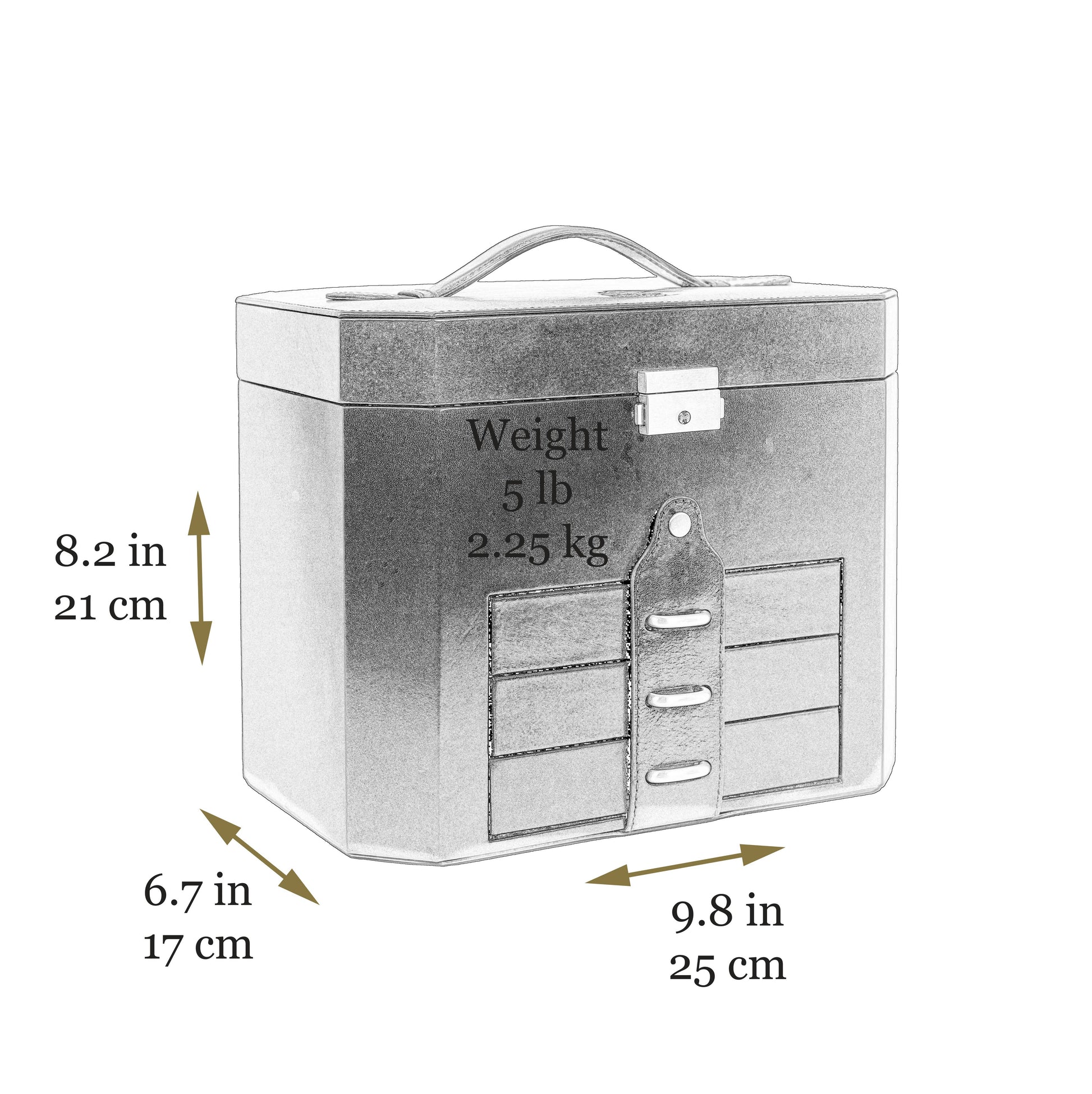 Italian Leather Jewelry Box  - The Florence