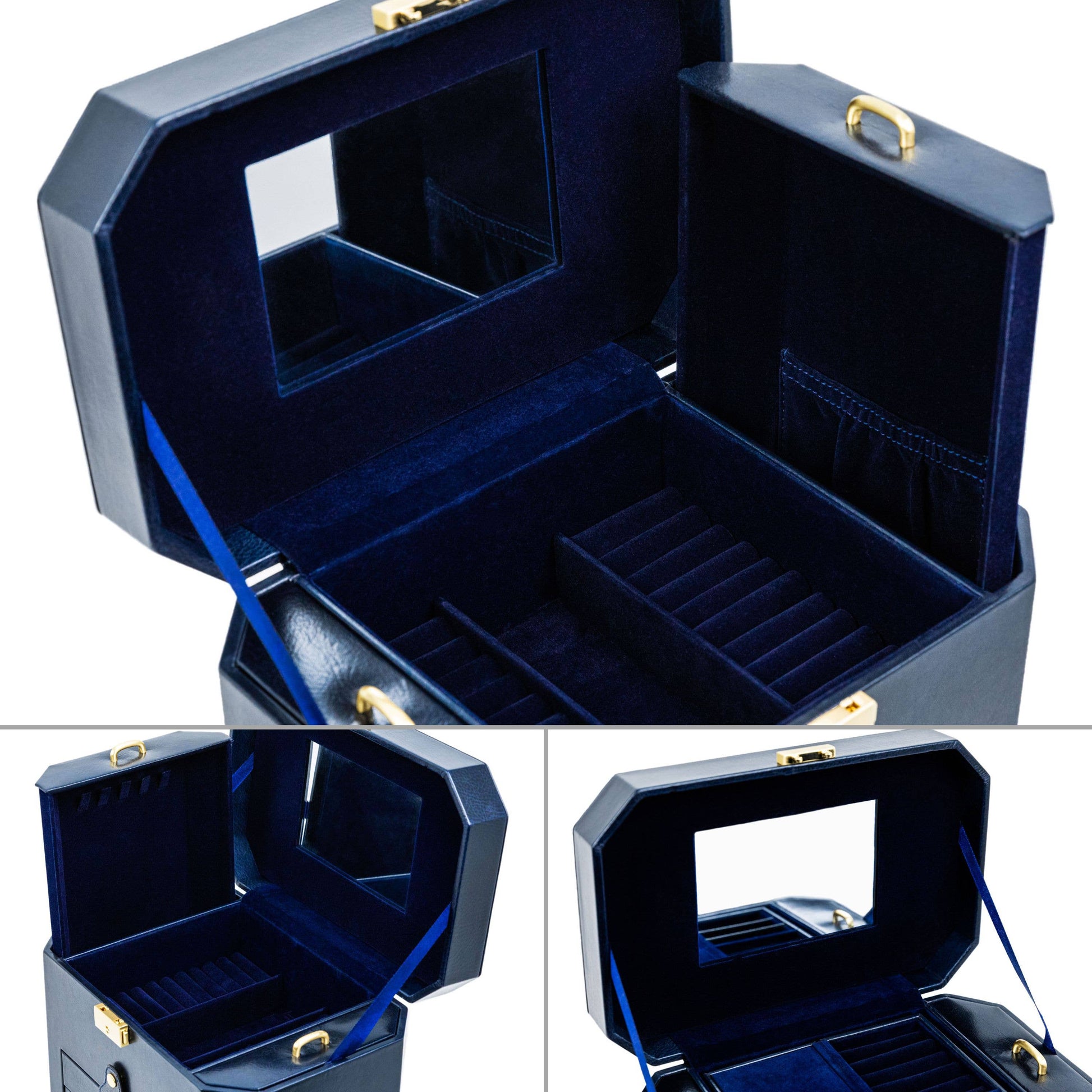 Italian Leather Jewelry Box  - The Florence