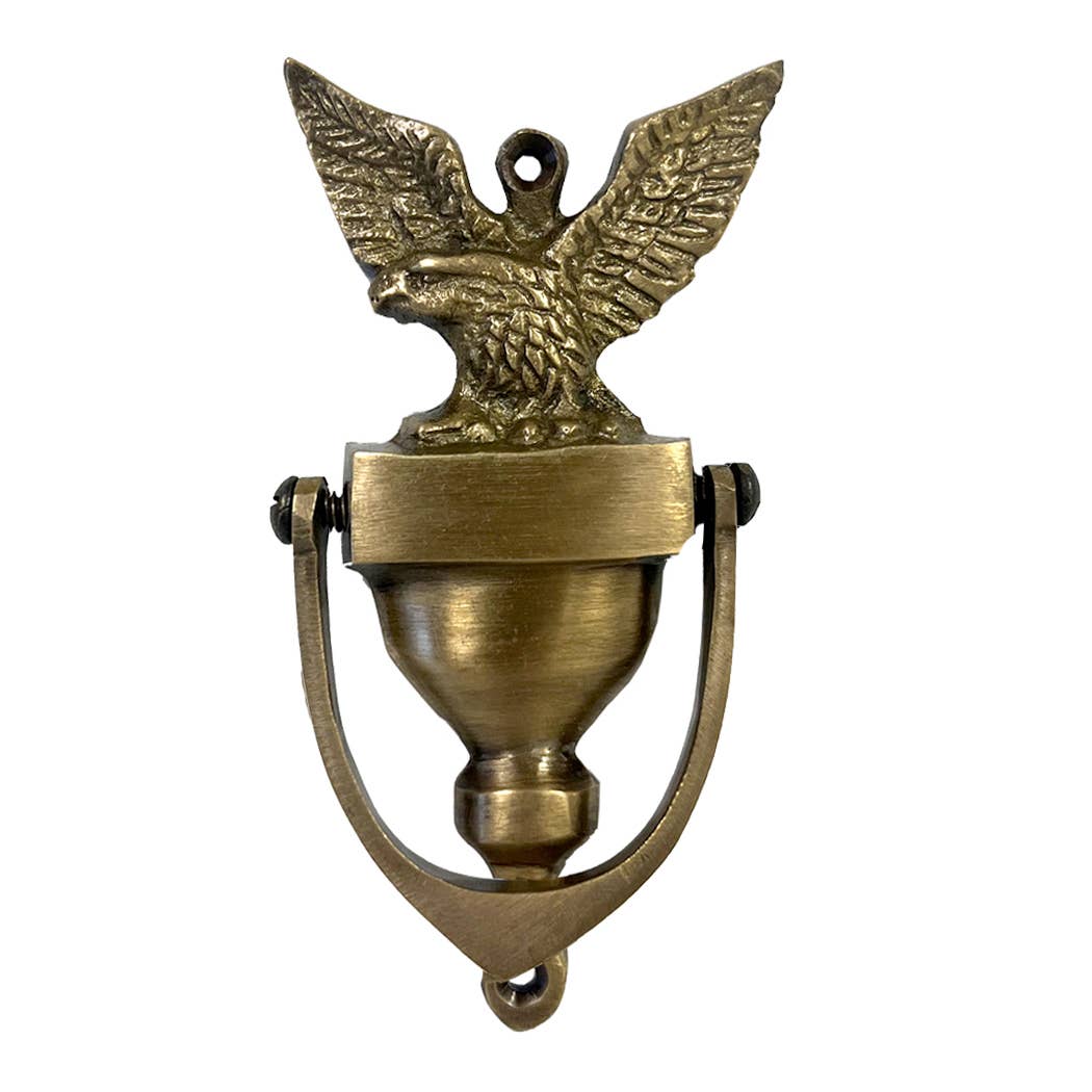 Antiqued Brass American Eagle Door Knocker - Maison and Mer