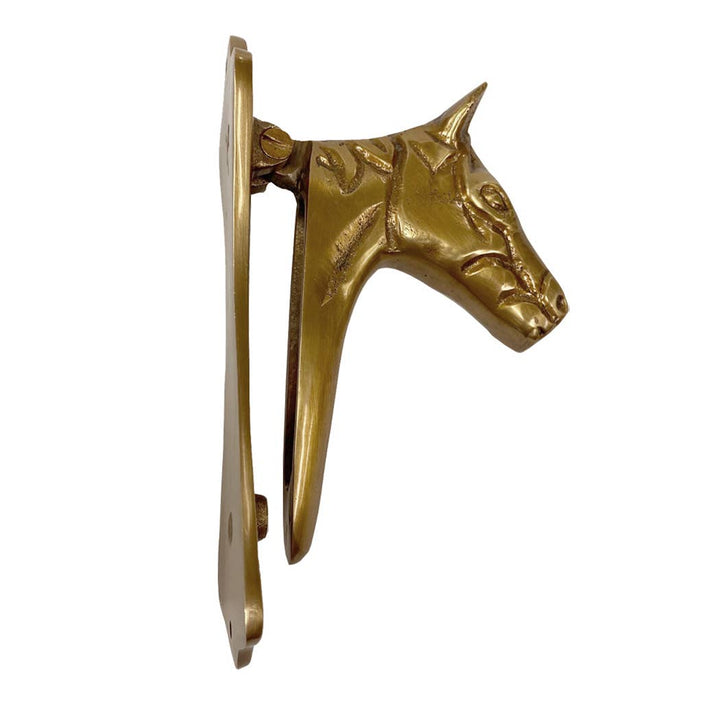 Antiqued Brass Horse Head Door Knocker - Maison and Mer