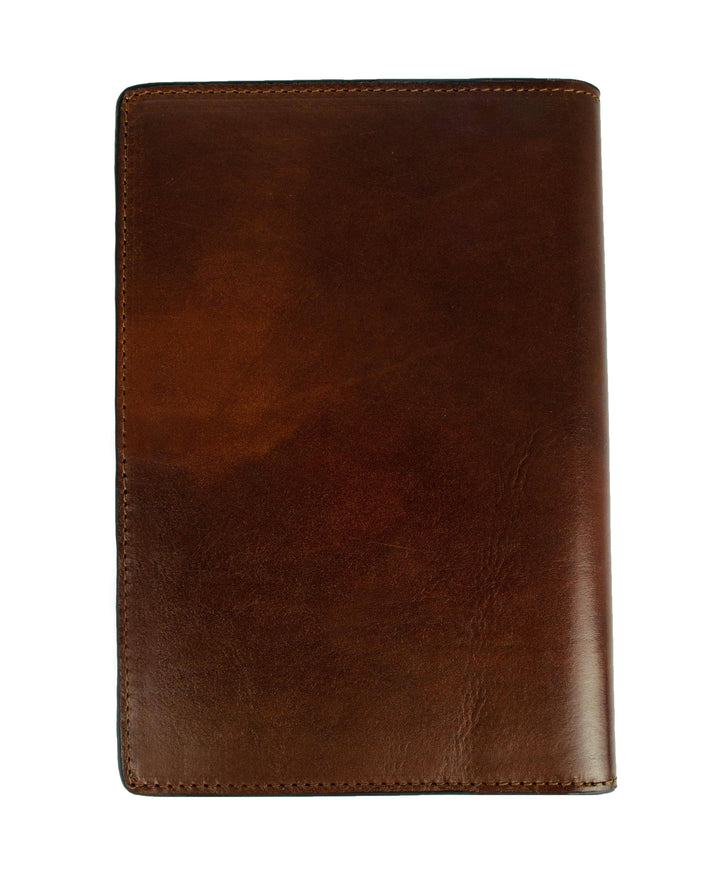 Funda para pasaporte de cuero marrón - Los viajes de Gulliver