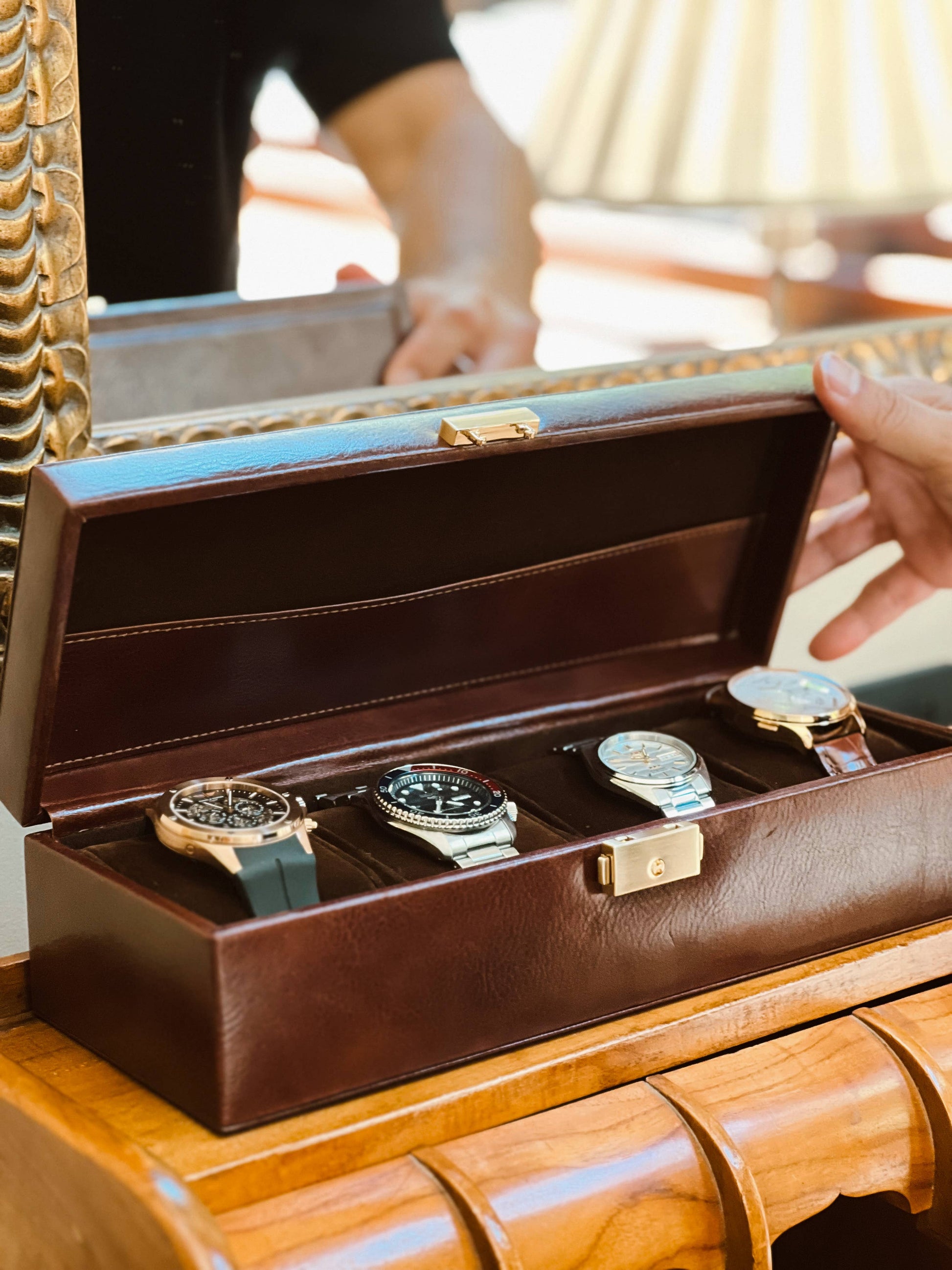 Italian Leather Watch Box - Herzog