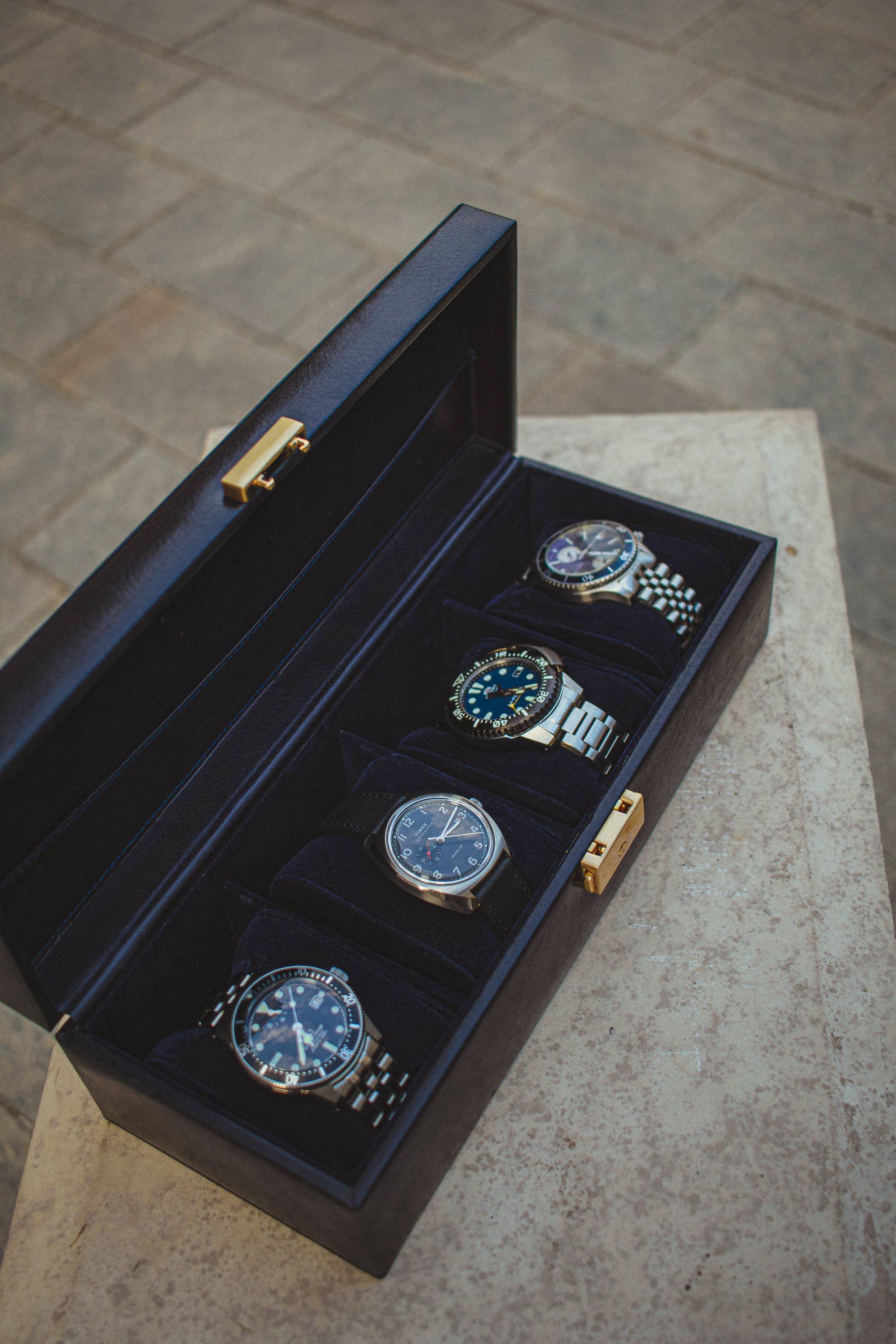 Italian Leather Watch Box - Herzog