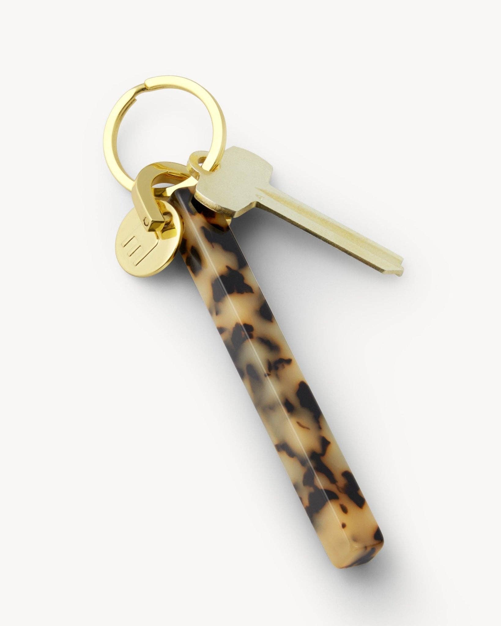 Bar Keychain in Blonde Tortoise - Gold - Maison and Mer