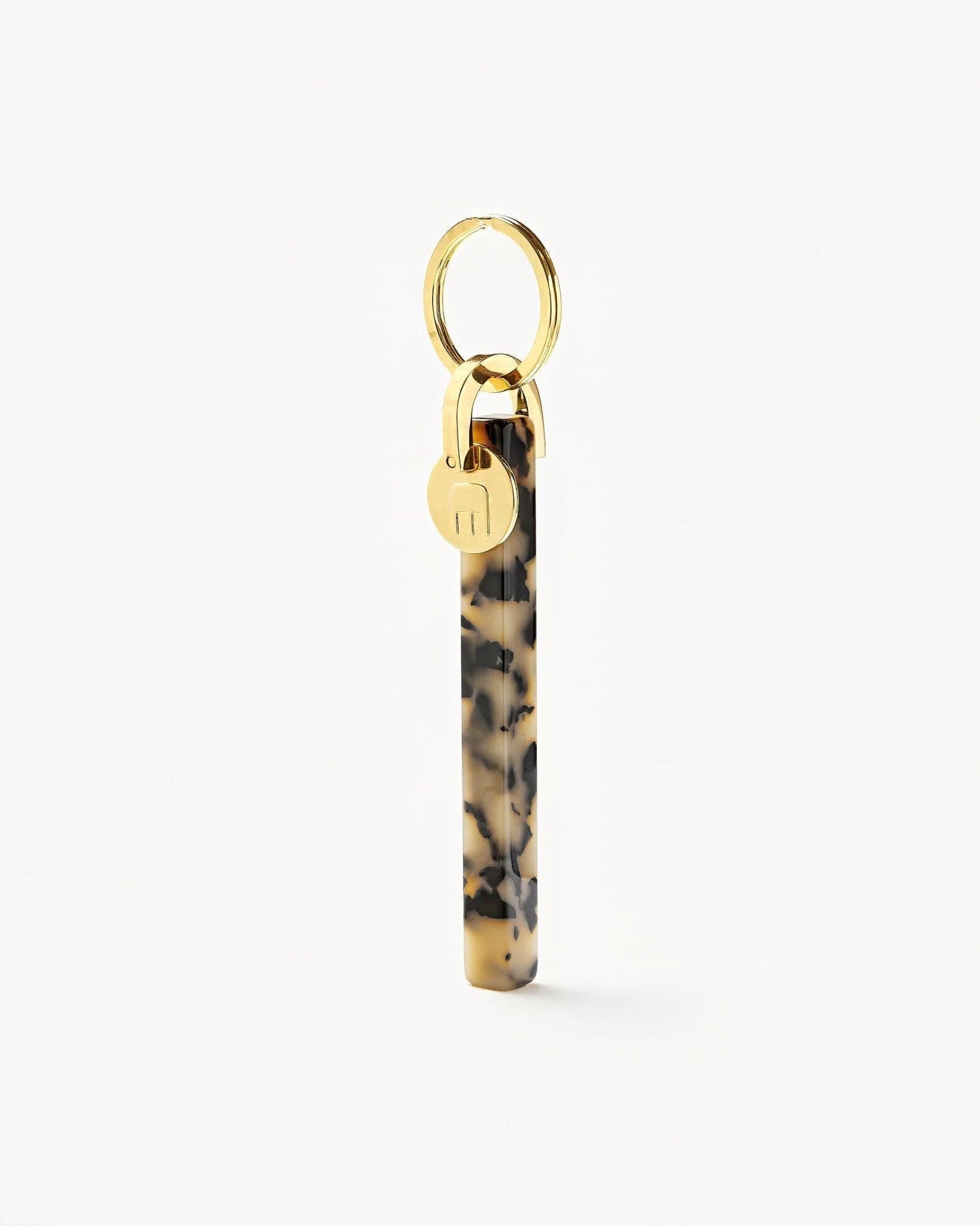 Bar Keychain in Blonde Tortoise - Gold - Maison and Mer