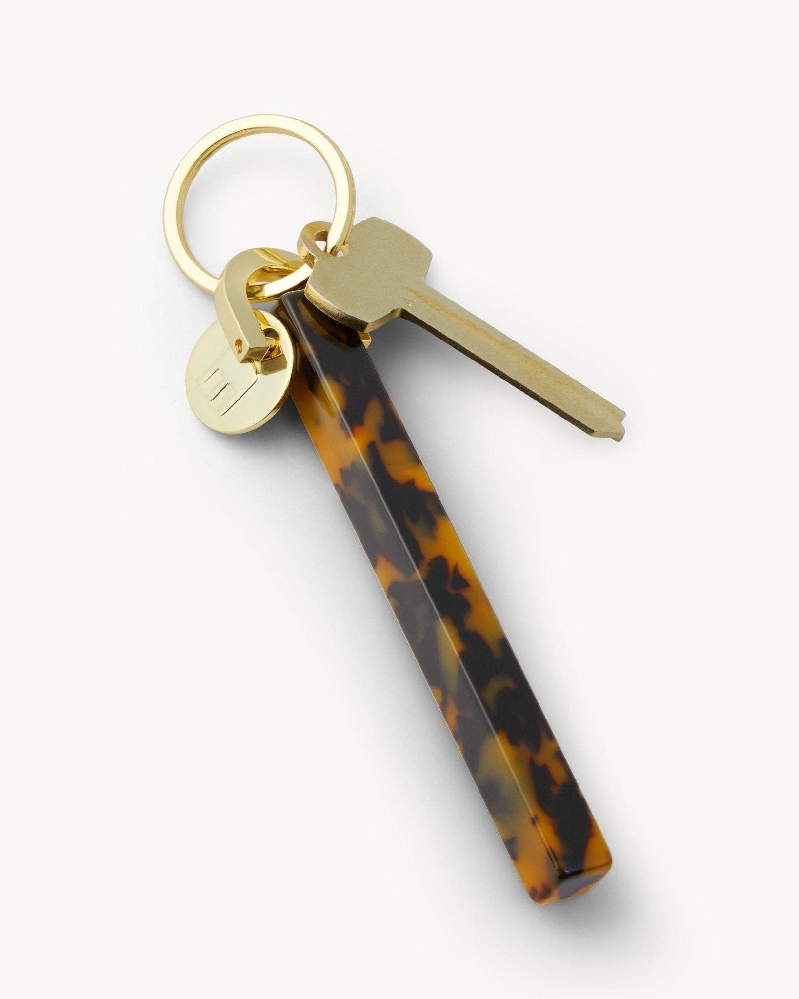 Bar Keychain in Classic Tortoise - Gold - Maison and Mer