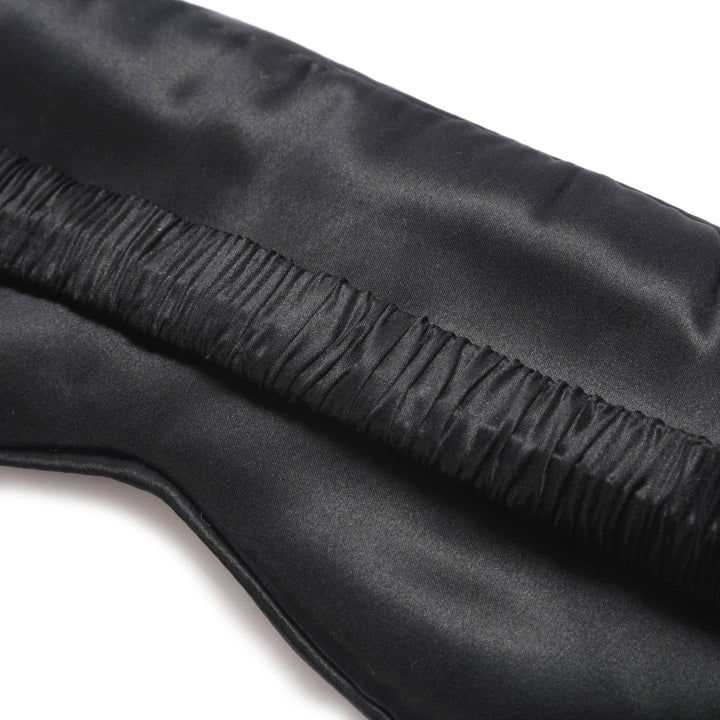 Mascarilla para ojos de seda pura 100 % orgánica - Negra
